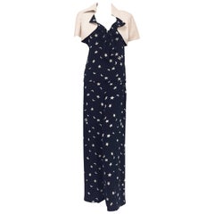 Celestial Chanel 4 Piece Stars & Moon Ensemble in Ivory and Navy Blue