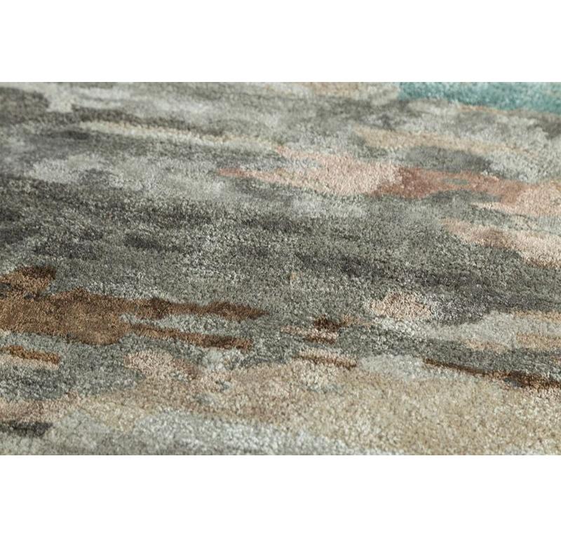 Indiano Tappeto Celestial Cosmos Ashwood & Charcoal Slate 180x270 cm Tessuto a mano in vendita