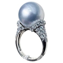 【Crown Radiance】Celestial Aurora South Sea Pearl & Diamond Ring