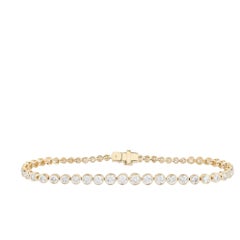 Celestial Curve 14K (or 18k upon request) Yellow Gold Diamond Tennis Bracelet