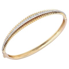 Celestial Diamond 14K Gold Bangle Bracelet
