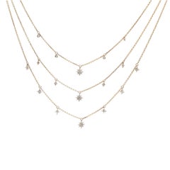 Celestial Diamond Layered 18K Yellow Gold Necklace
