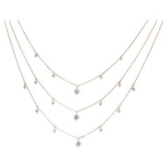 Celestial Diamond Layered 18K Yellow Gold Necklace