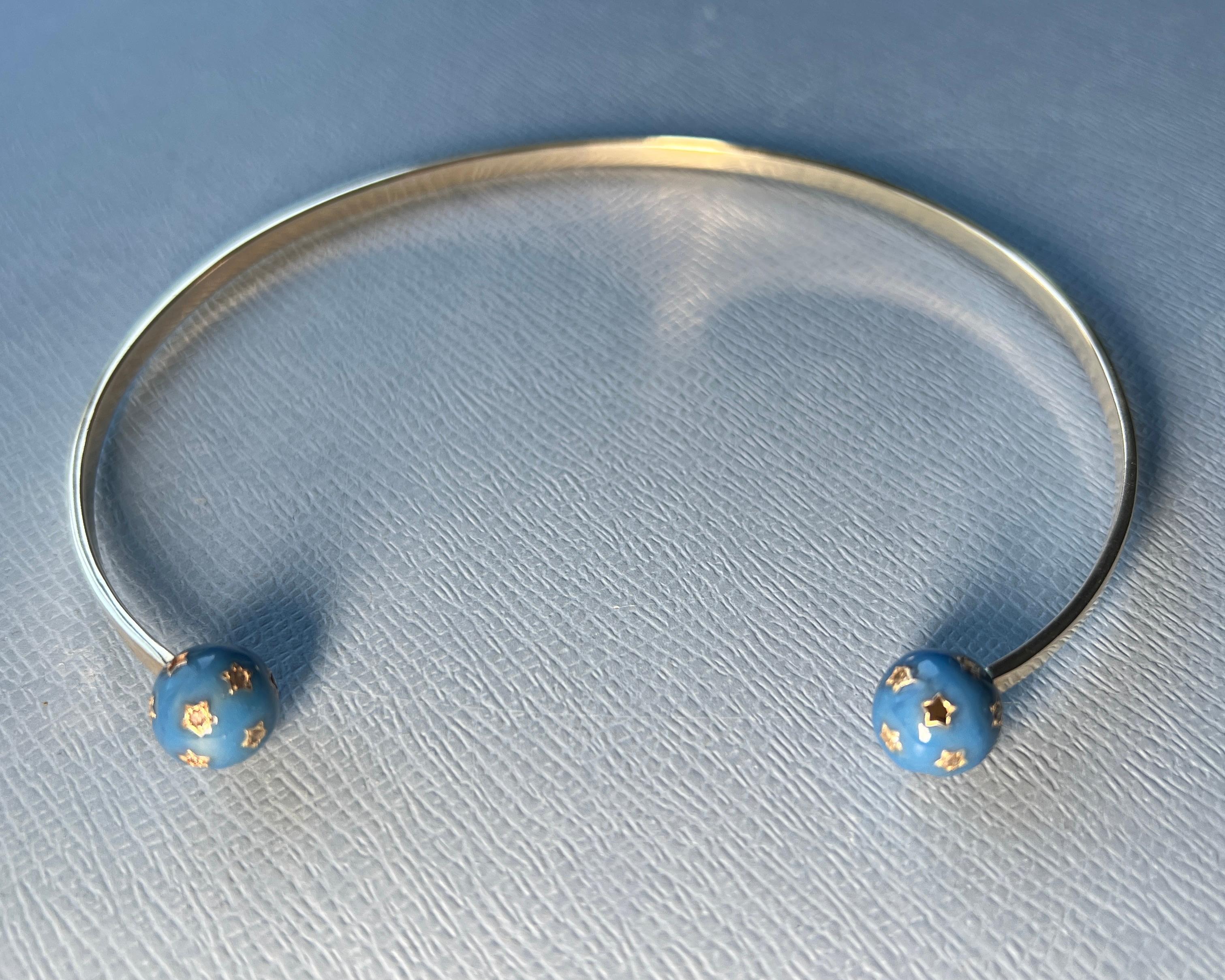Collar Orbe Celeste Diamante Esmalte J DAUPHIN en venta 10