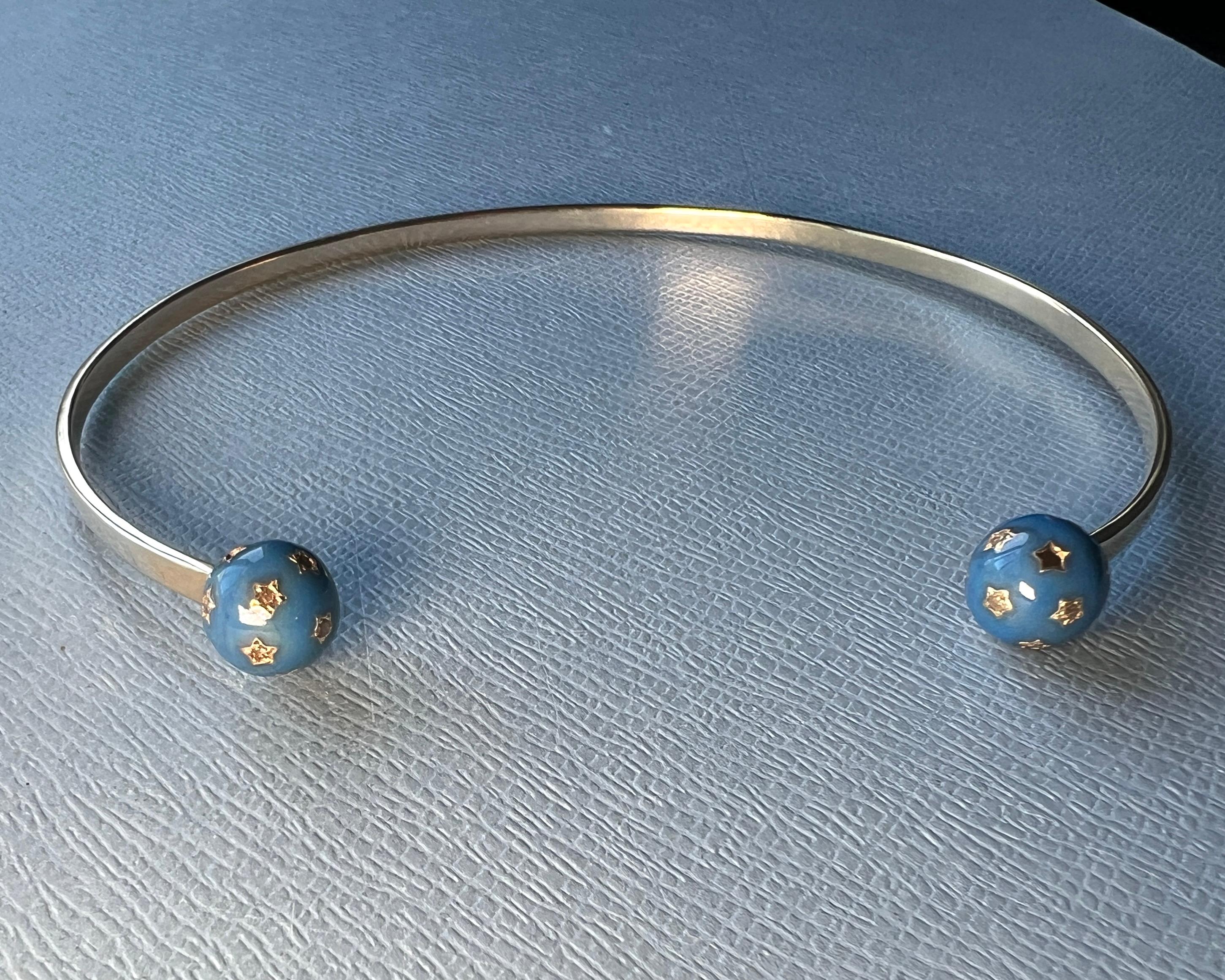 Collar Orbe Celeste Diamante Esmalte J DAUPHIN en venta 12