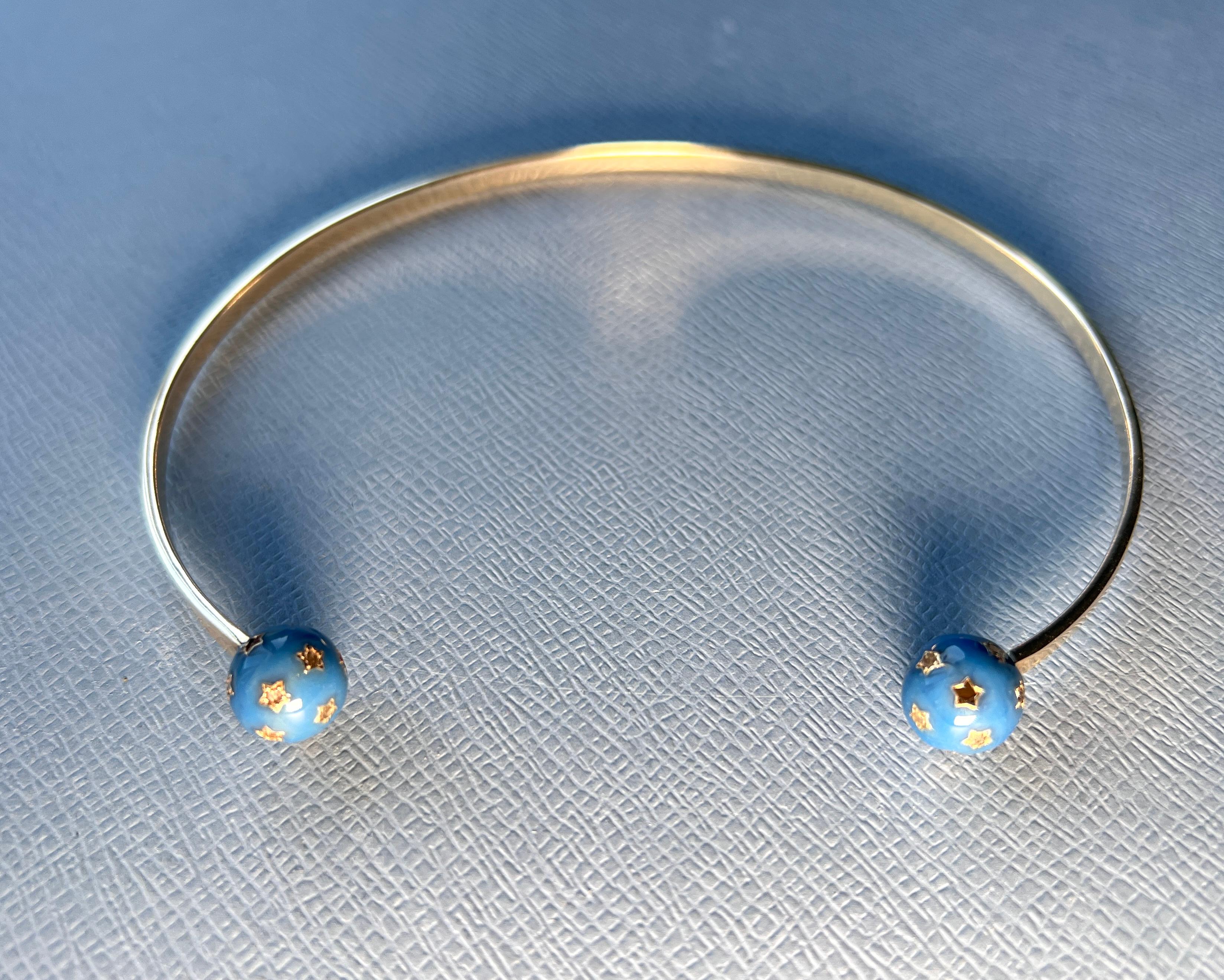 Collar Orbe Celeste Diamante Esmalte J DAUPHIN en venta 3
