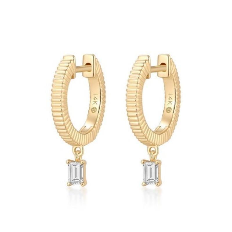 Celestial Dream Huggies Earrings In New Condition For Sale In Los Angeles, CA