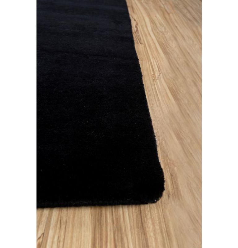 Modern Celestial Equinox Ebony & Cinnabar 150x240 cm Handknotted Rug For Sale
