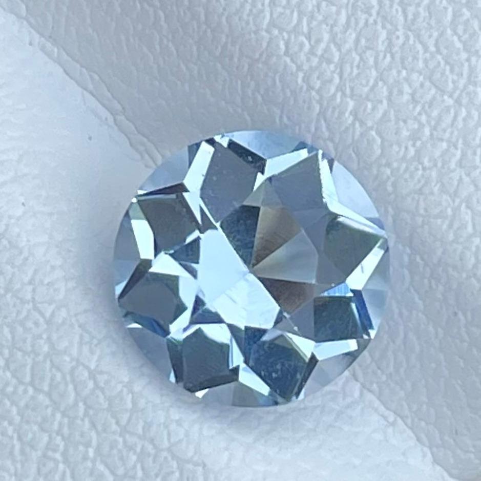 Weight 1.85 carats 
Dimensions 8.2 x 8.1 x 5.5 mm
Treatment Heated 
Clarity Eye Clean 
Origin Pakistan 
Shape Round 
Cut Round Brilliant 


Discover timeless elegance with our exquisite 1.85-carat Round Shaped Natural Aquamarine from Pakistan. This