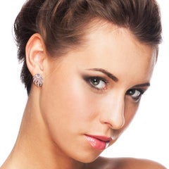 Celestial Flare Pear-Cut & Pavé Diamond Statement Studs In 18k Gold