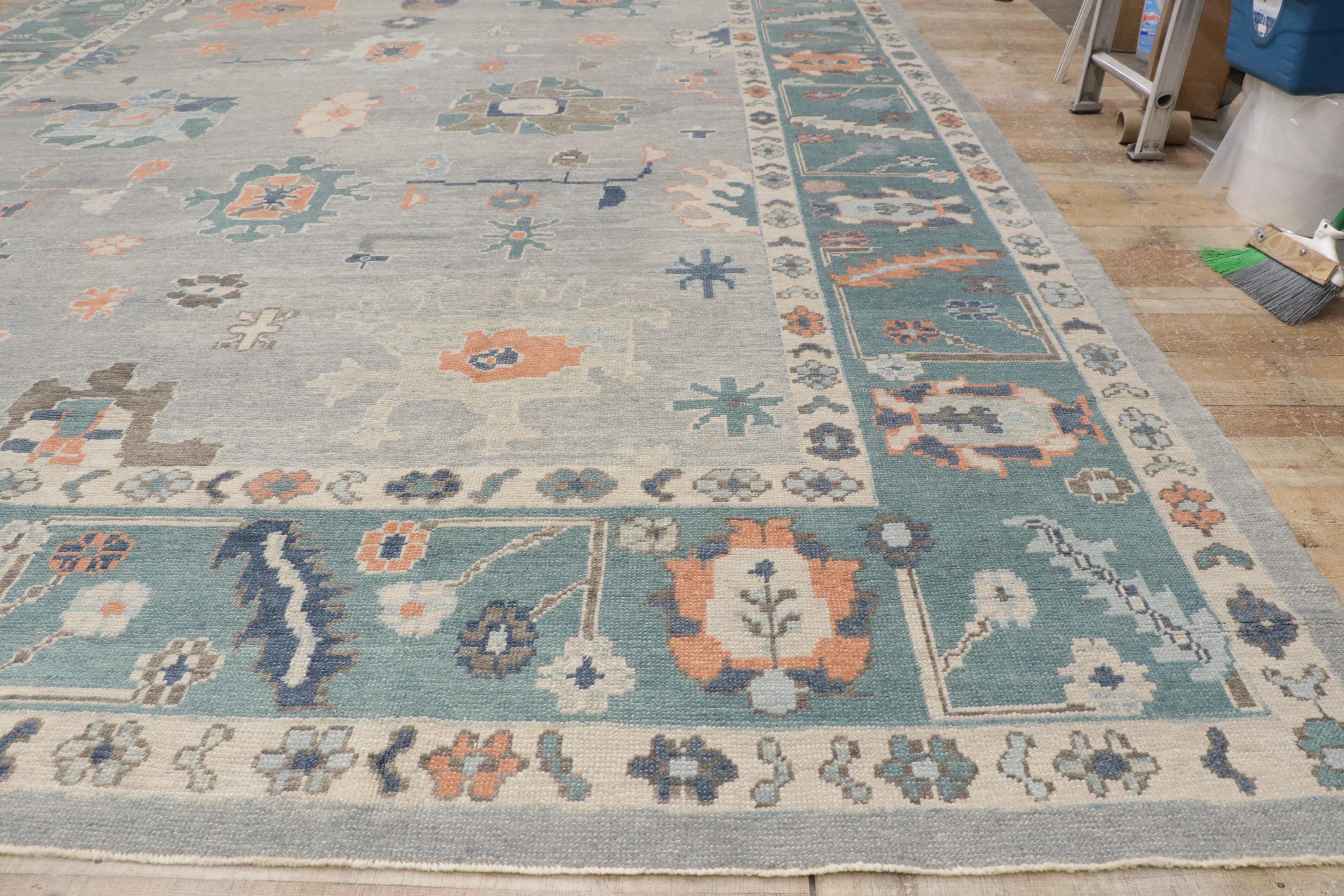 Nueva Alfombra Turca Contemporánea Oushak de Estilo Moderno en venta 3