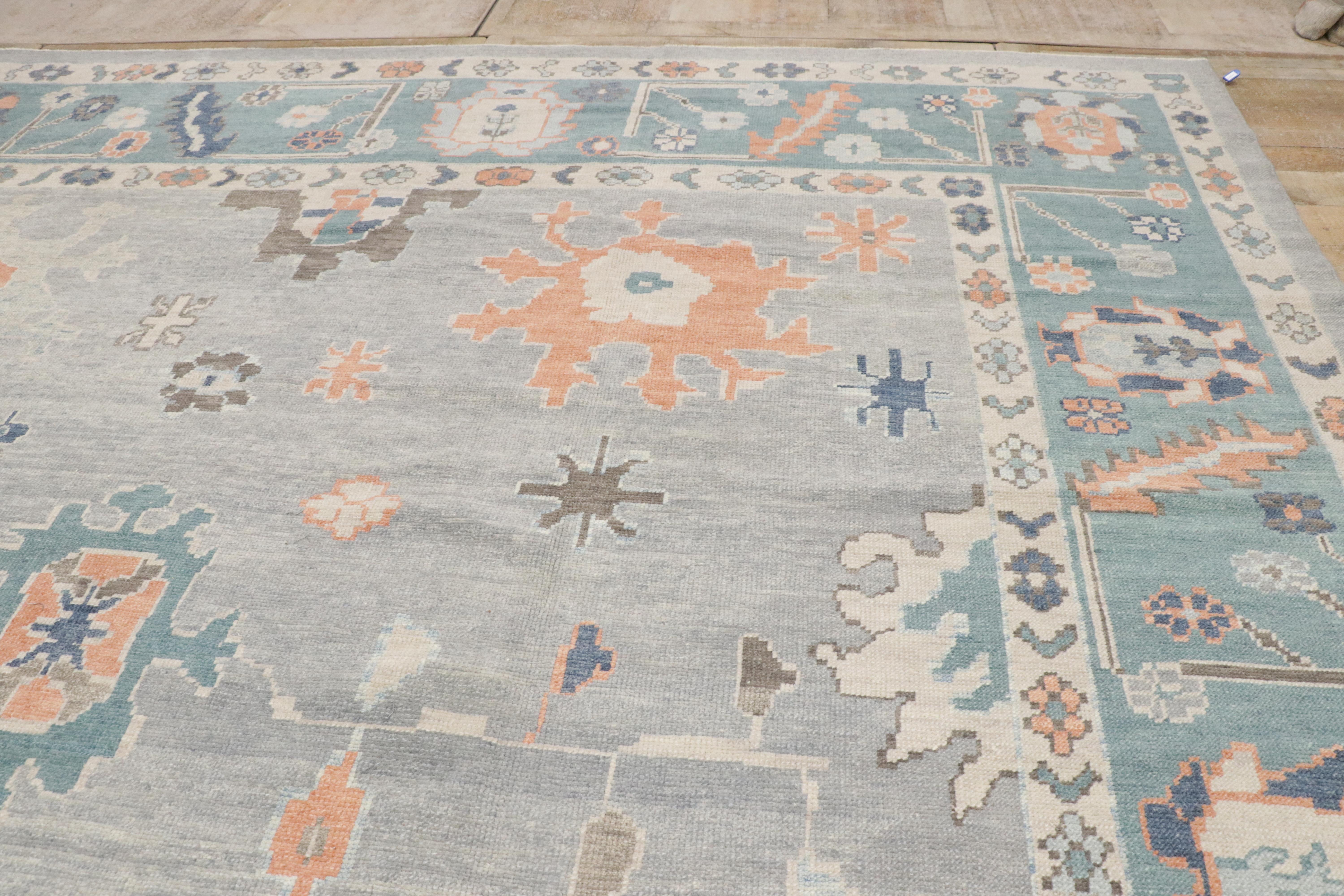 Nueva Alfombra Turca Contemporánea Oushak de Estilo Moderno en venta 6