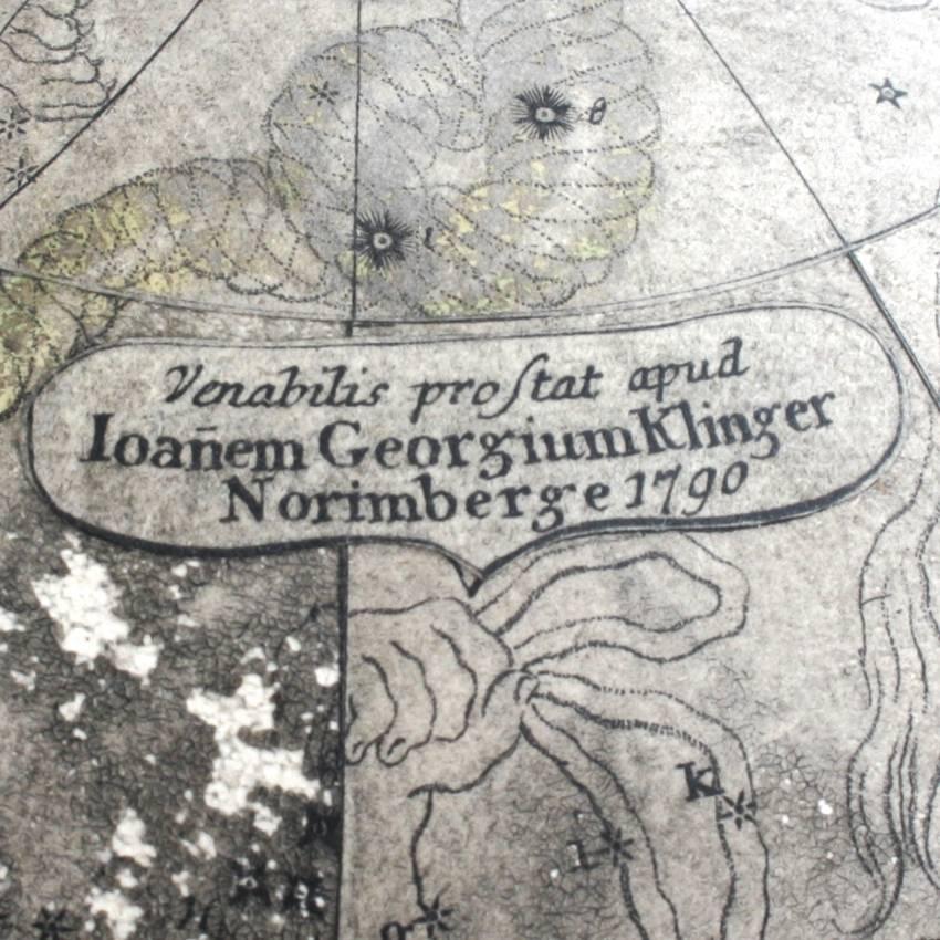 Celestial Globe by Johann Georg Klinger, Nuremberg, Dated 1790 In Excellent Condition In Greding, DE