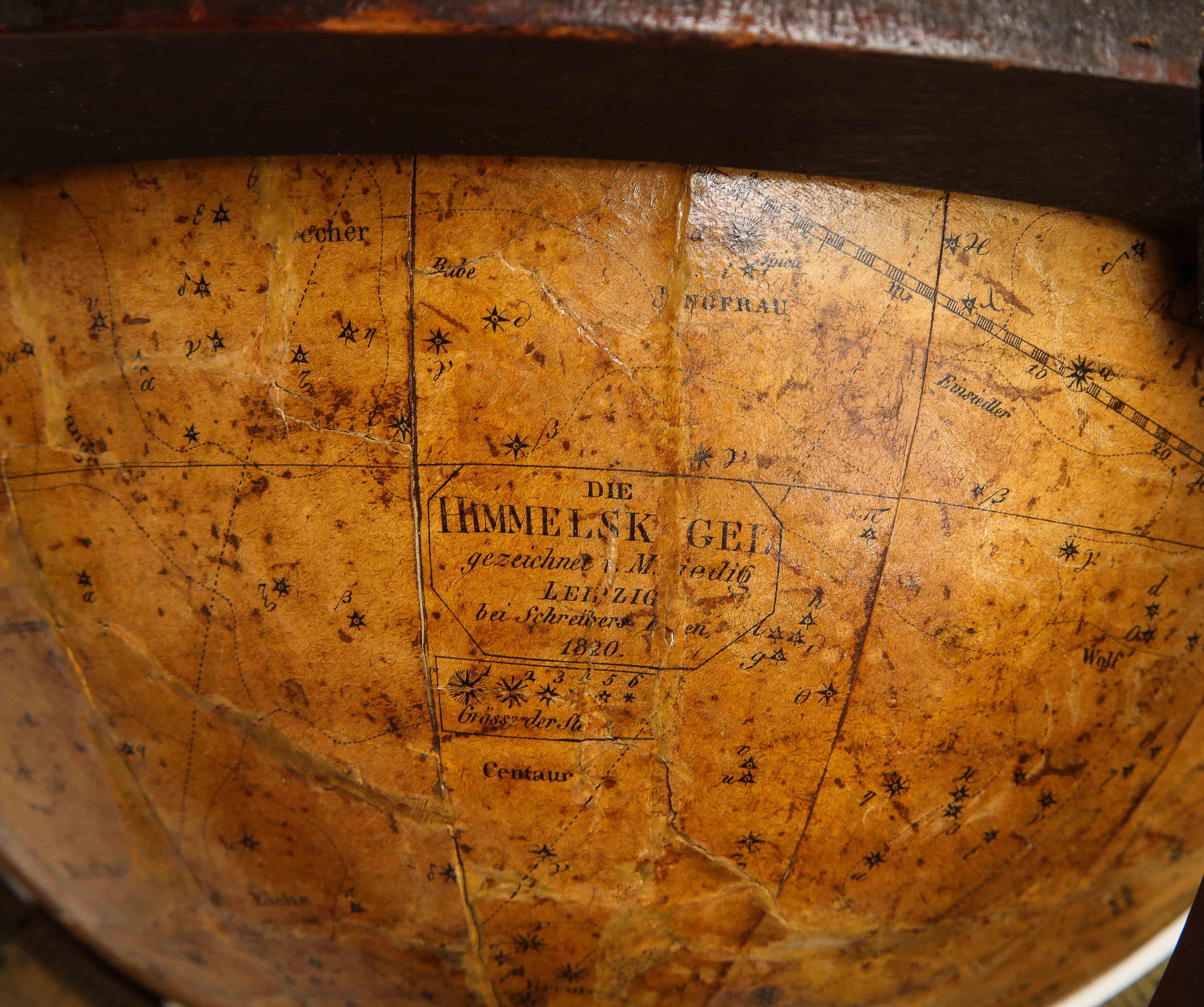 Celestial Globe by Schreiber, Leipzig, 1820 For Sale 7