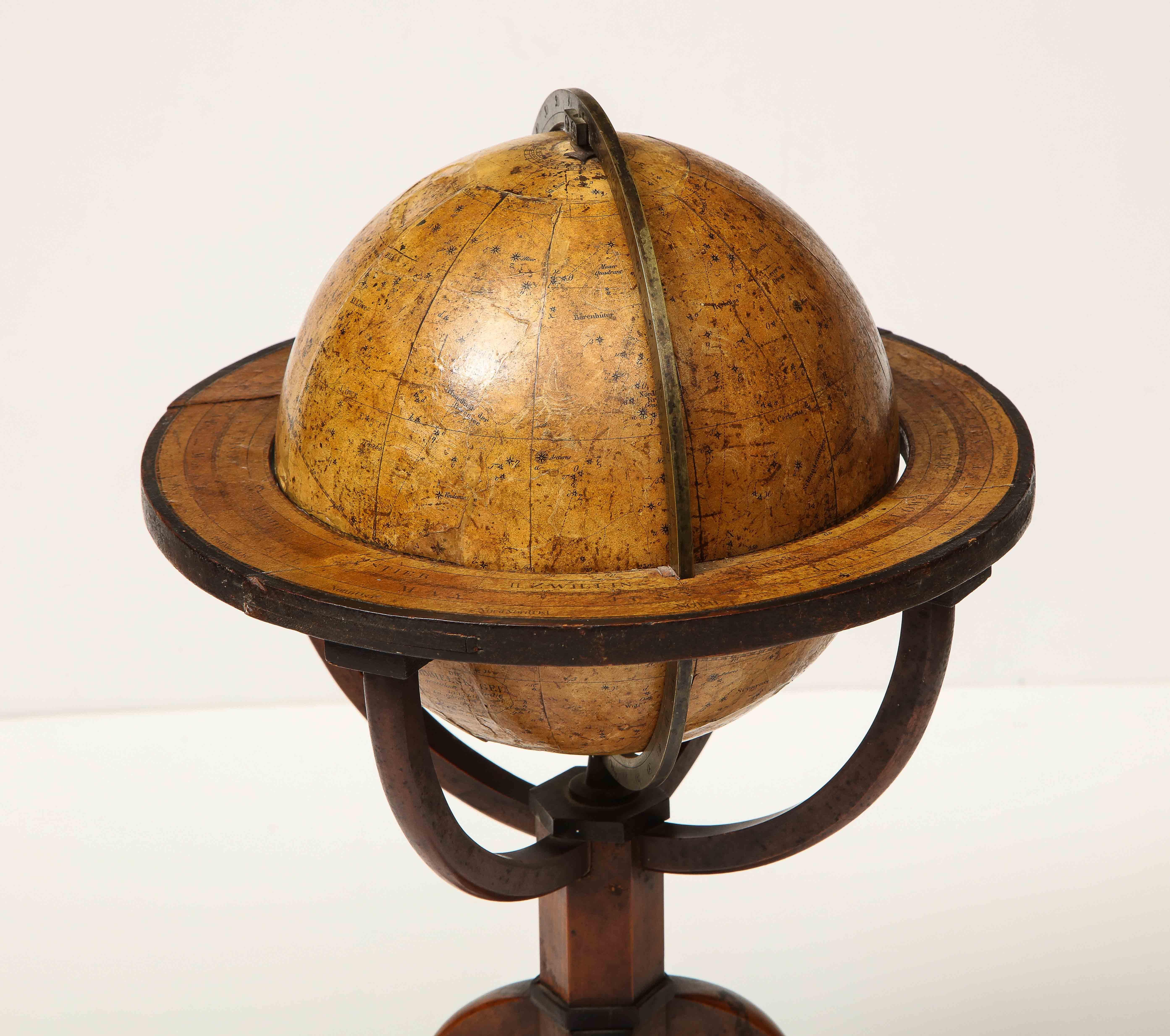 Early 19th Century Celestial Globe by Schreiber, Leipzig, 1820 For Sale