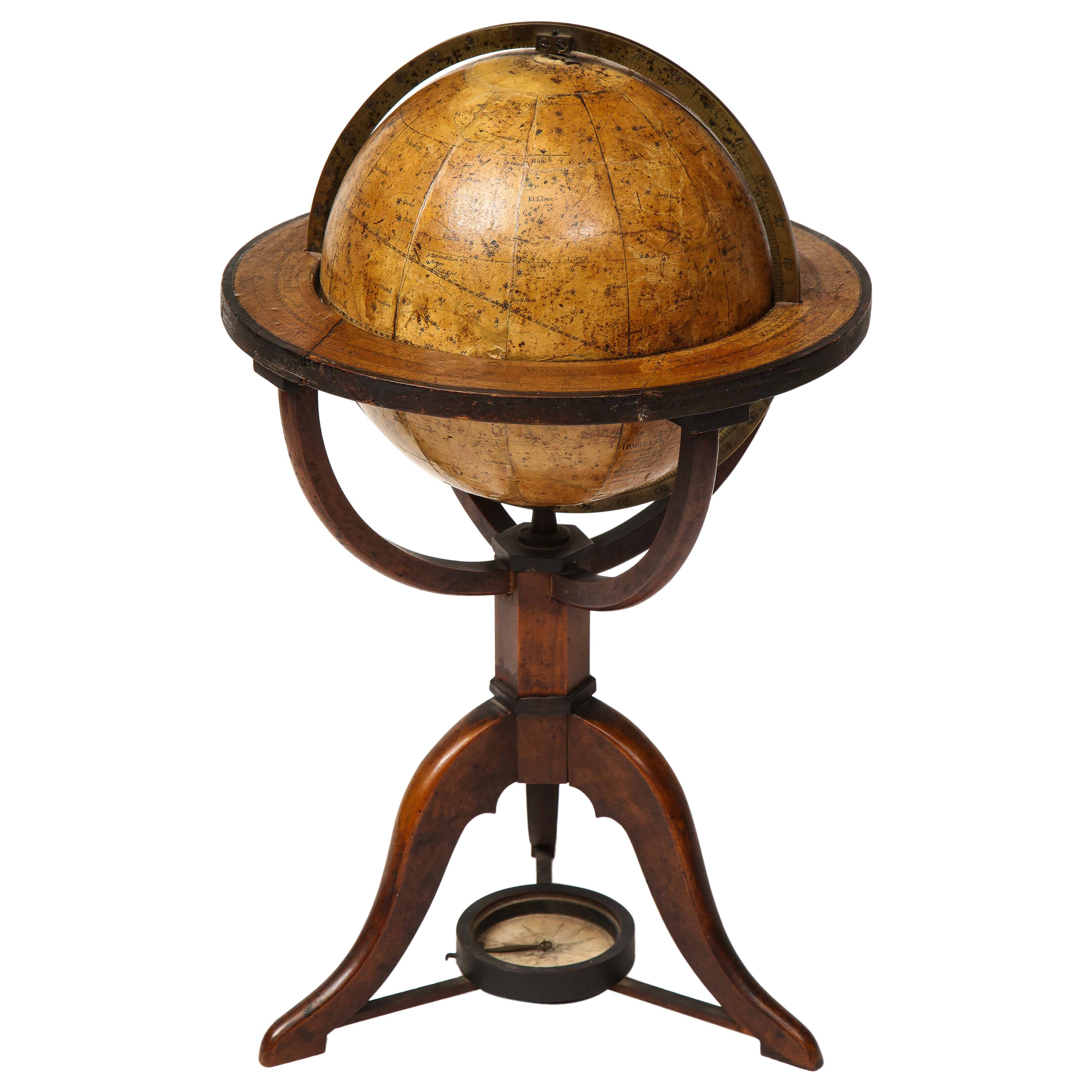 Celestial Globe by Schreiber, Leipzig, 1820 For Sale