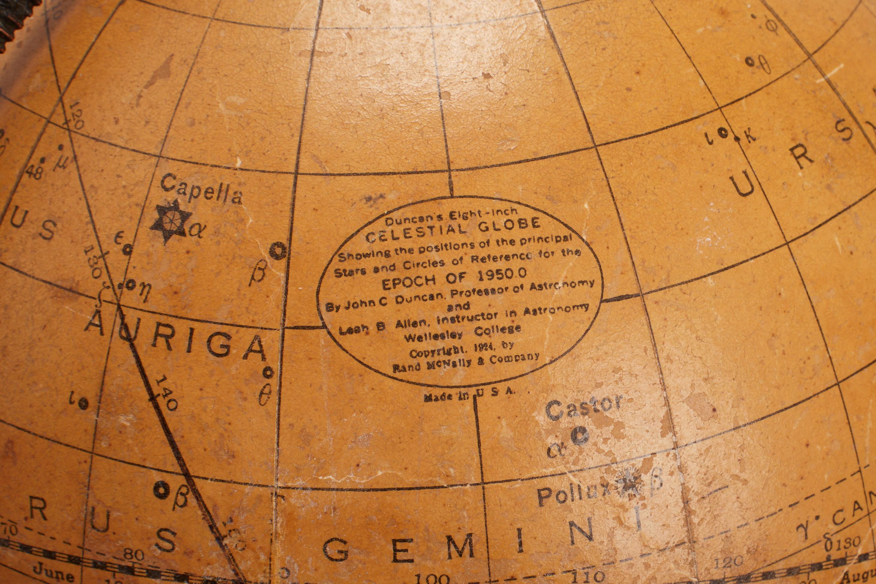 Celestial Globe Con Tripode, USA, 1900 In Excellent Condition In Milan, IT