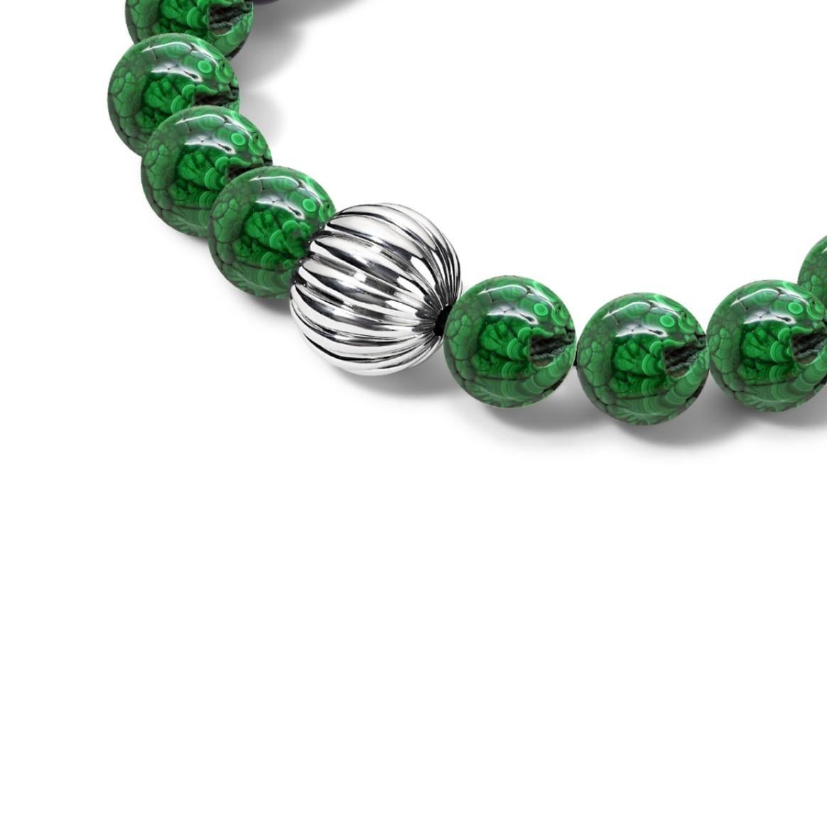 Round Cut Celestial Harmony Bracelet- Malachite For Sale