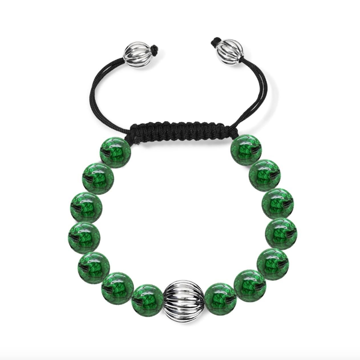 Celestial Harmony Bracelet- Malachite In New Condition For Sale In Roslyn, NY