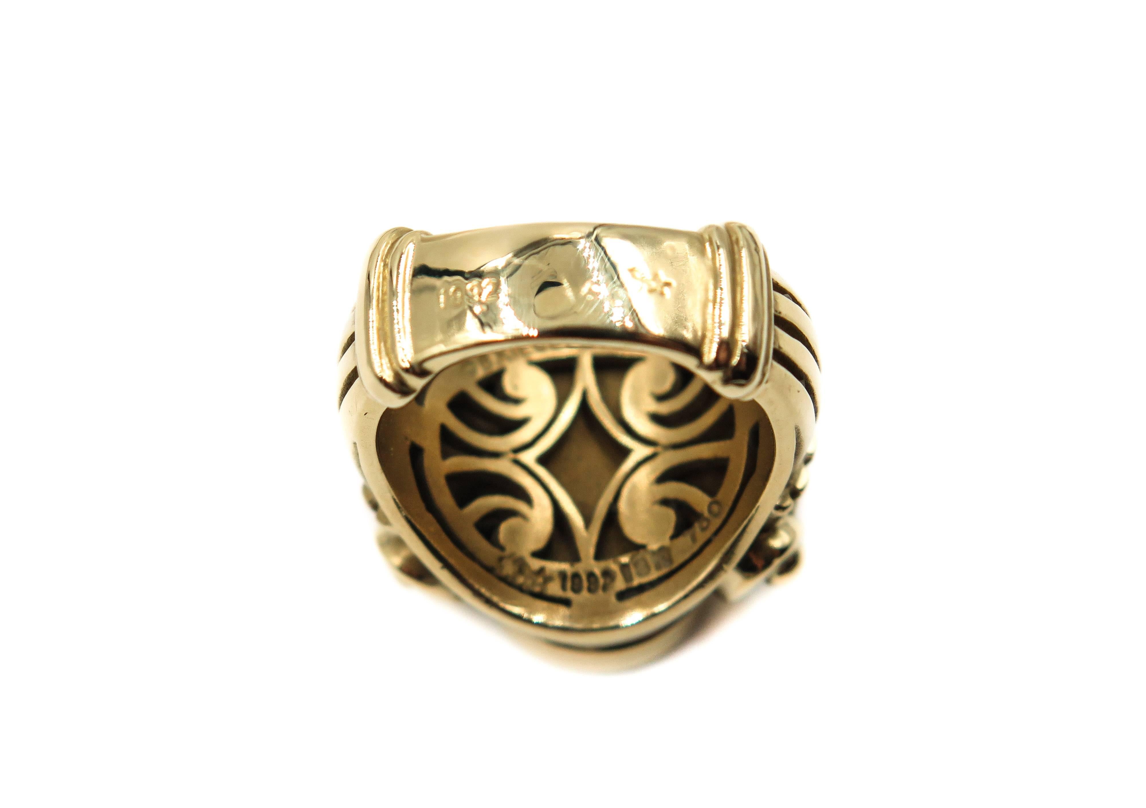 Celestial Horoscope Yellow Gold Ring by B. Kieselstein Cord In Excellent Condition In Greenwich, CT
