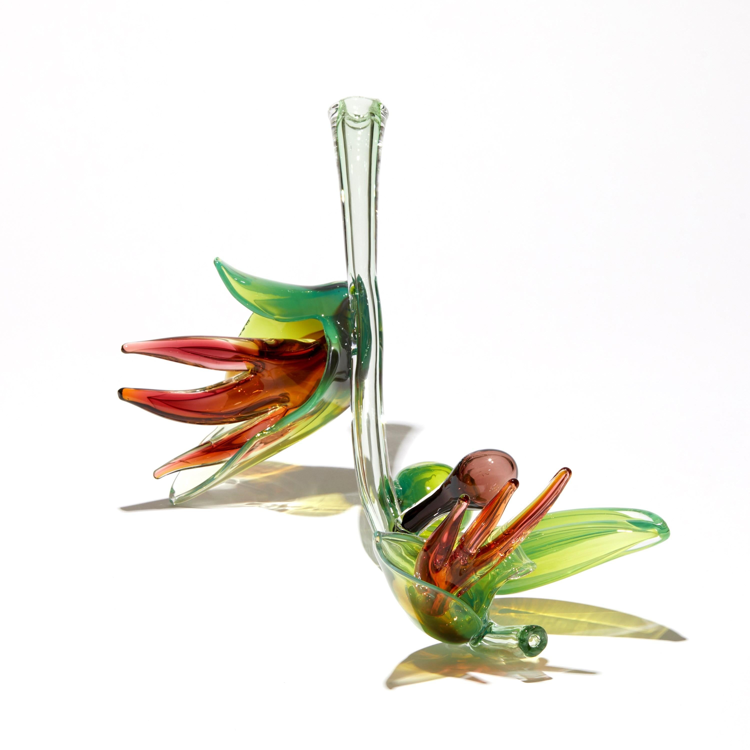 Celestial Hybrid, un'opera d'arte in vetro botanico verde e ambrato di Michèle Oberdieck in vendita 6