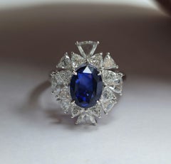 Celestial I – Dawn Sky - Designer Sapphire & Diamond Ring in 18K