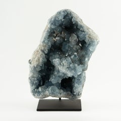 Celestial Light: Mounted Blue Celestite Formation