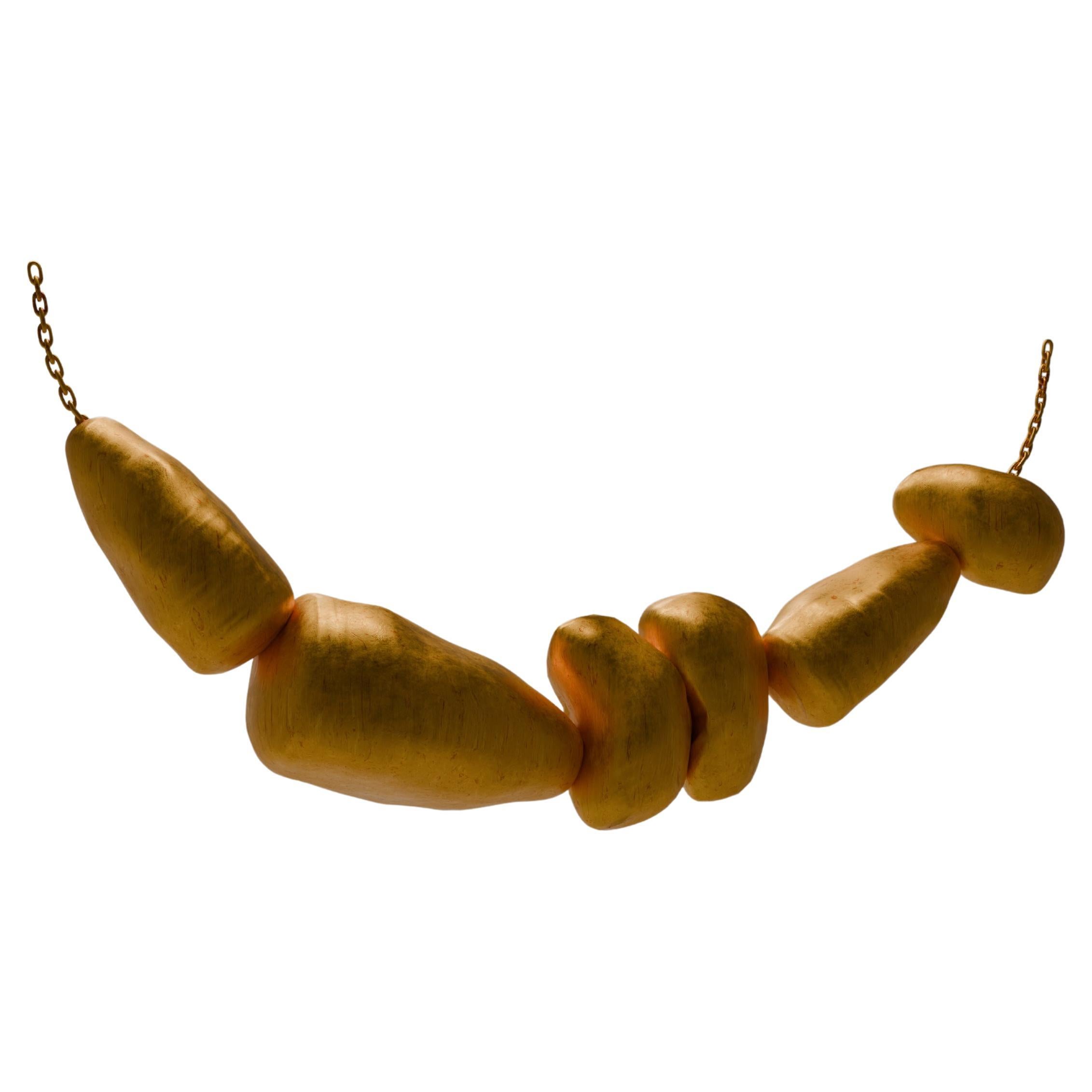 Celestial Loop Brass Hanging Light For Sale