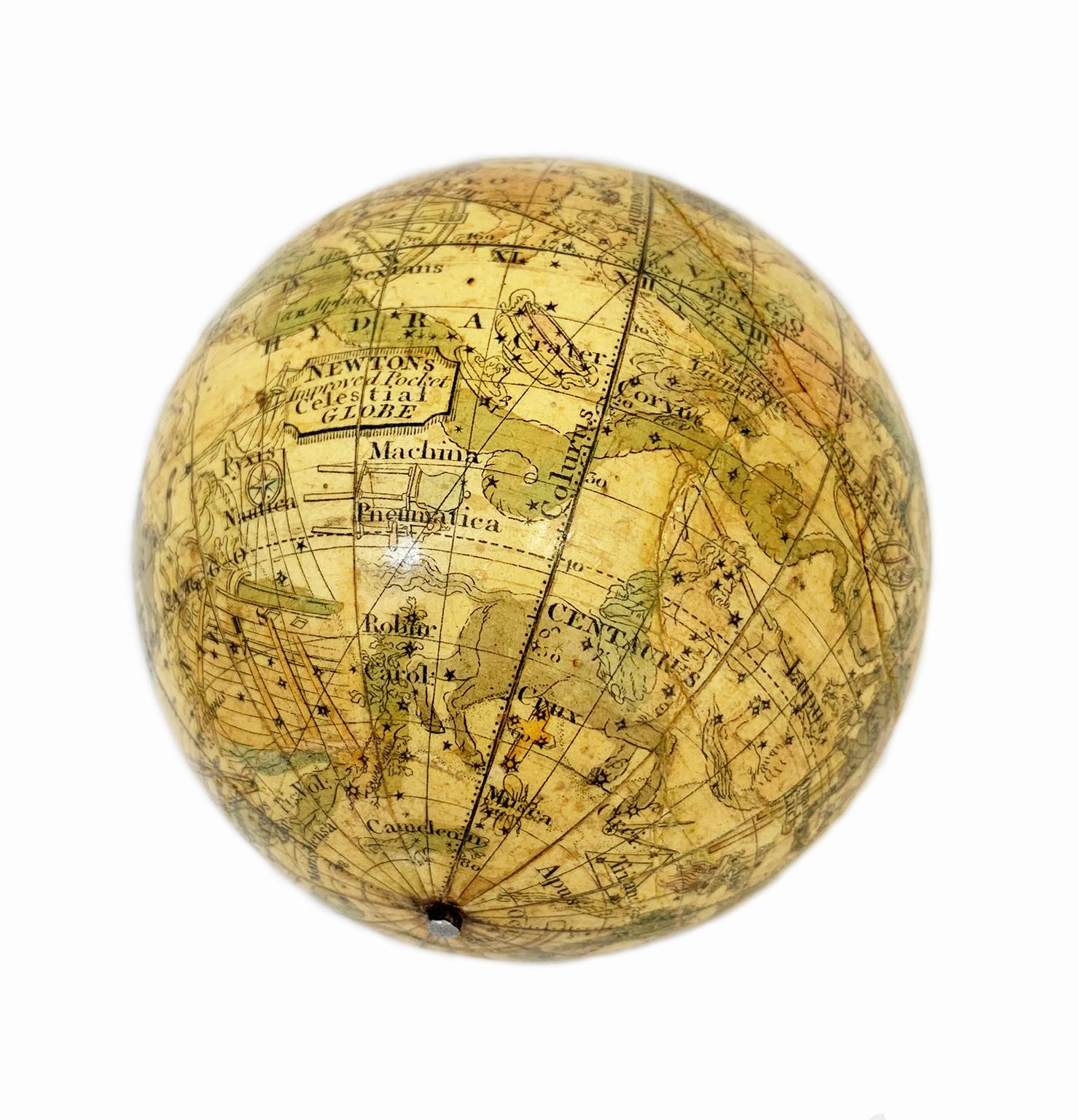 Celestial Pocket Globe by Newton London, 1860 Circa 2