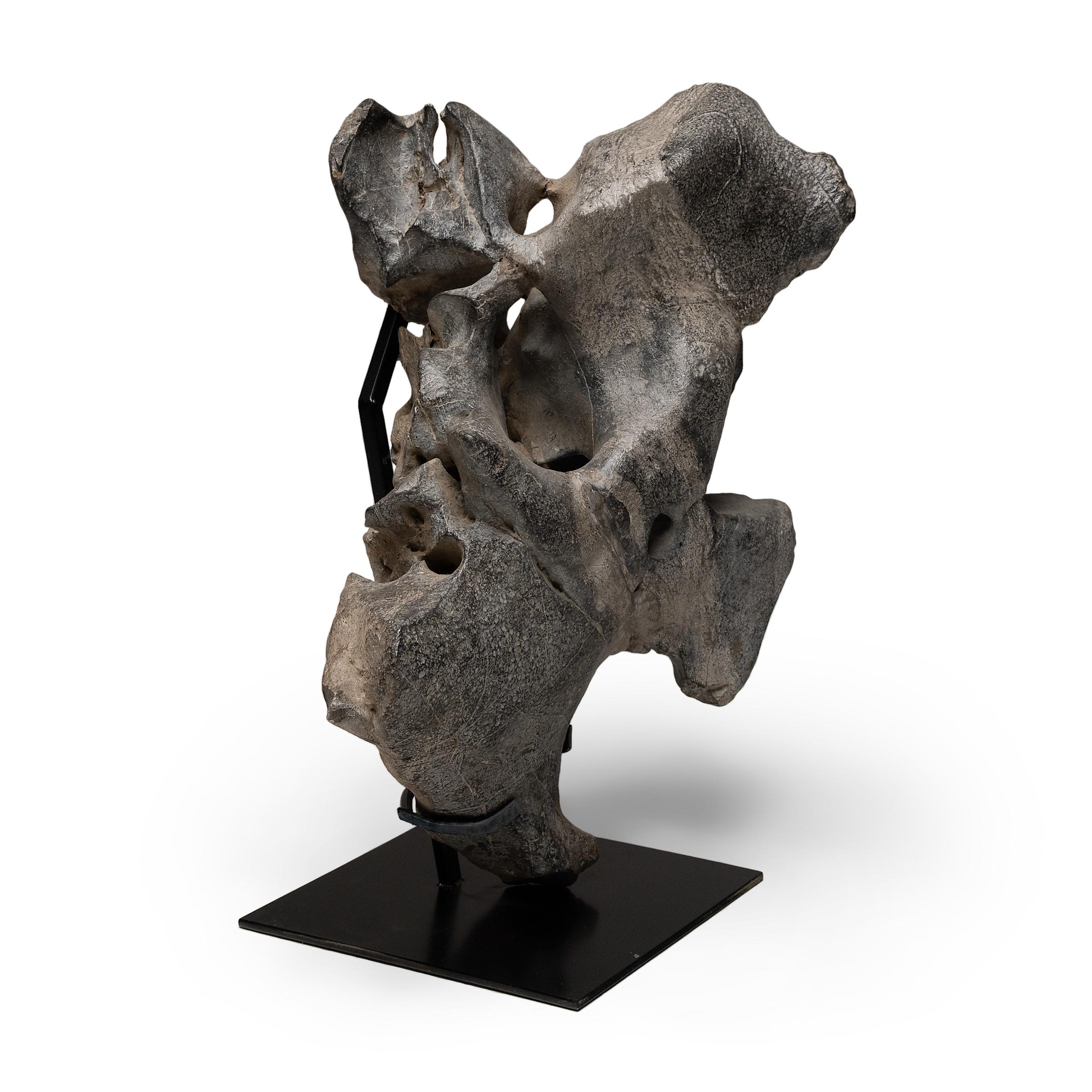 Sculptural and unusual stone formations have long been fixtures of the scholars' studio, displayed as sources of beauty and creative inspiration. Known as gongshi, or scholars' rocks, each stone is selected for the aesthetic criteria of thinness (瘦
