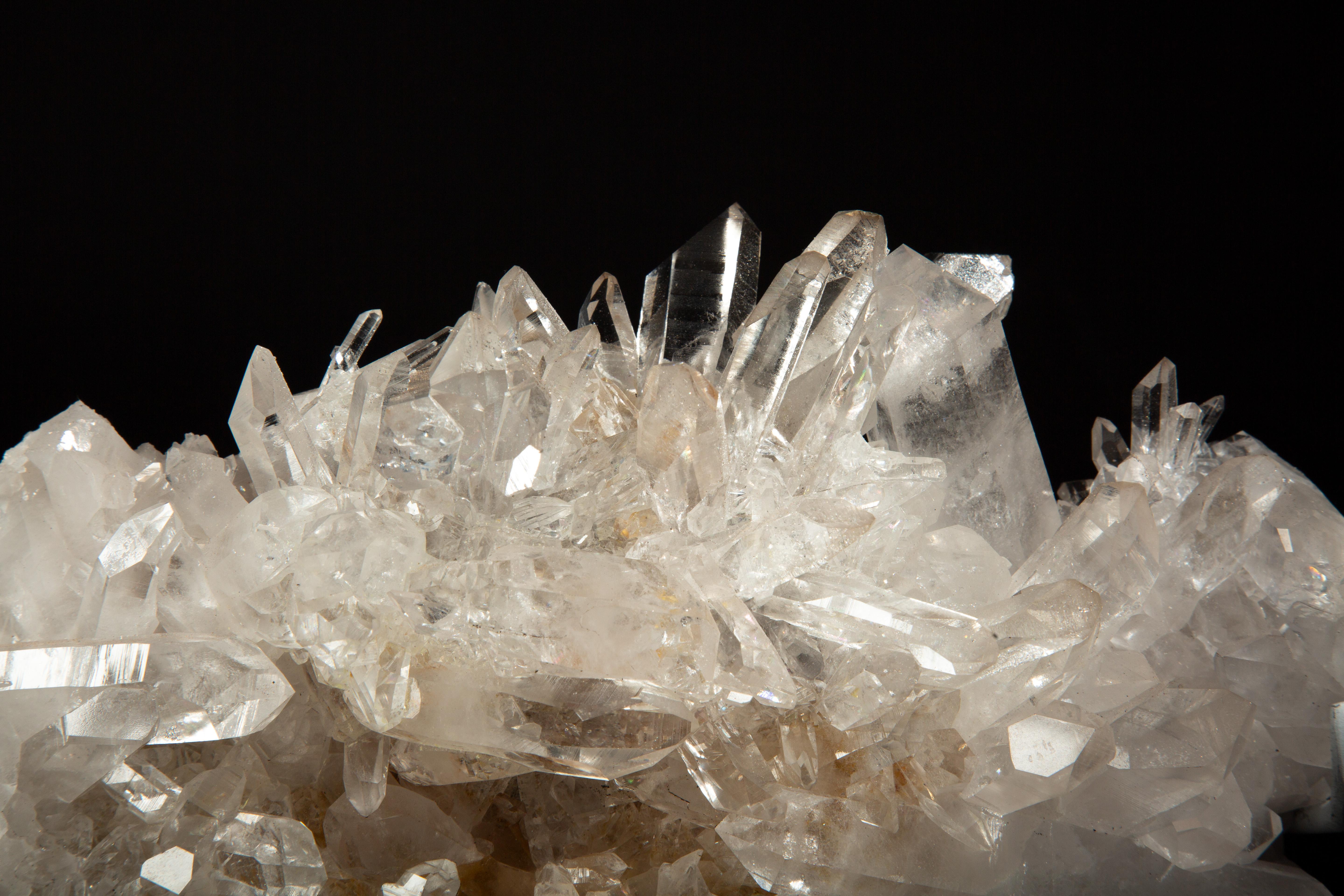 Celestial Radiance: Radiant Rock Crystal Cluster on Custom Mount 3