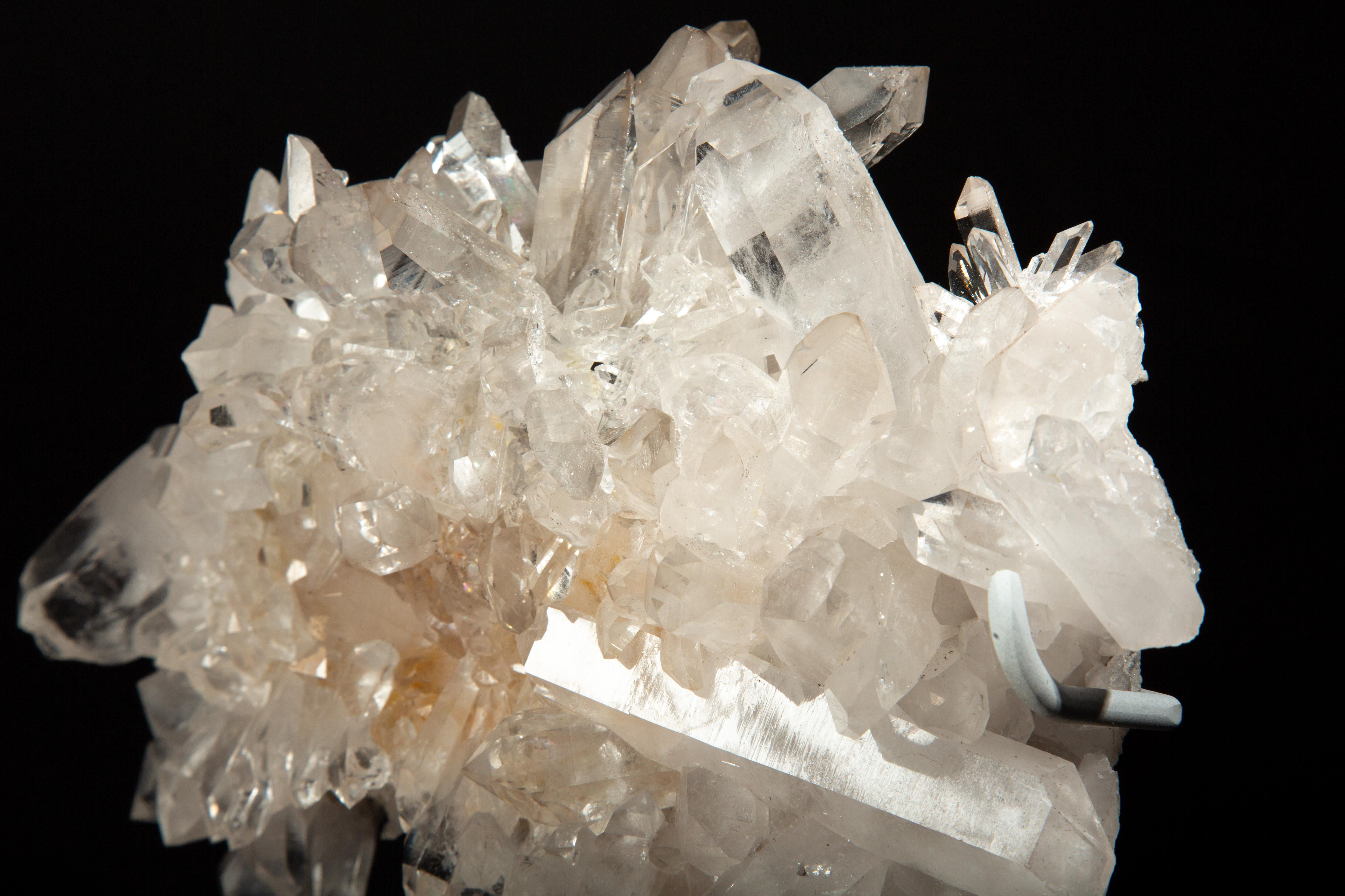 Celestial Radiance: Radiant Rock Crystal Cluster on Custom Mount 4