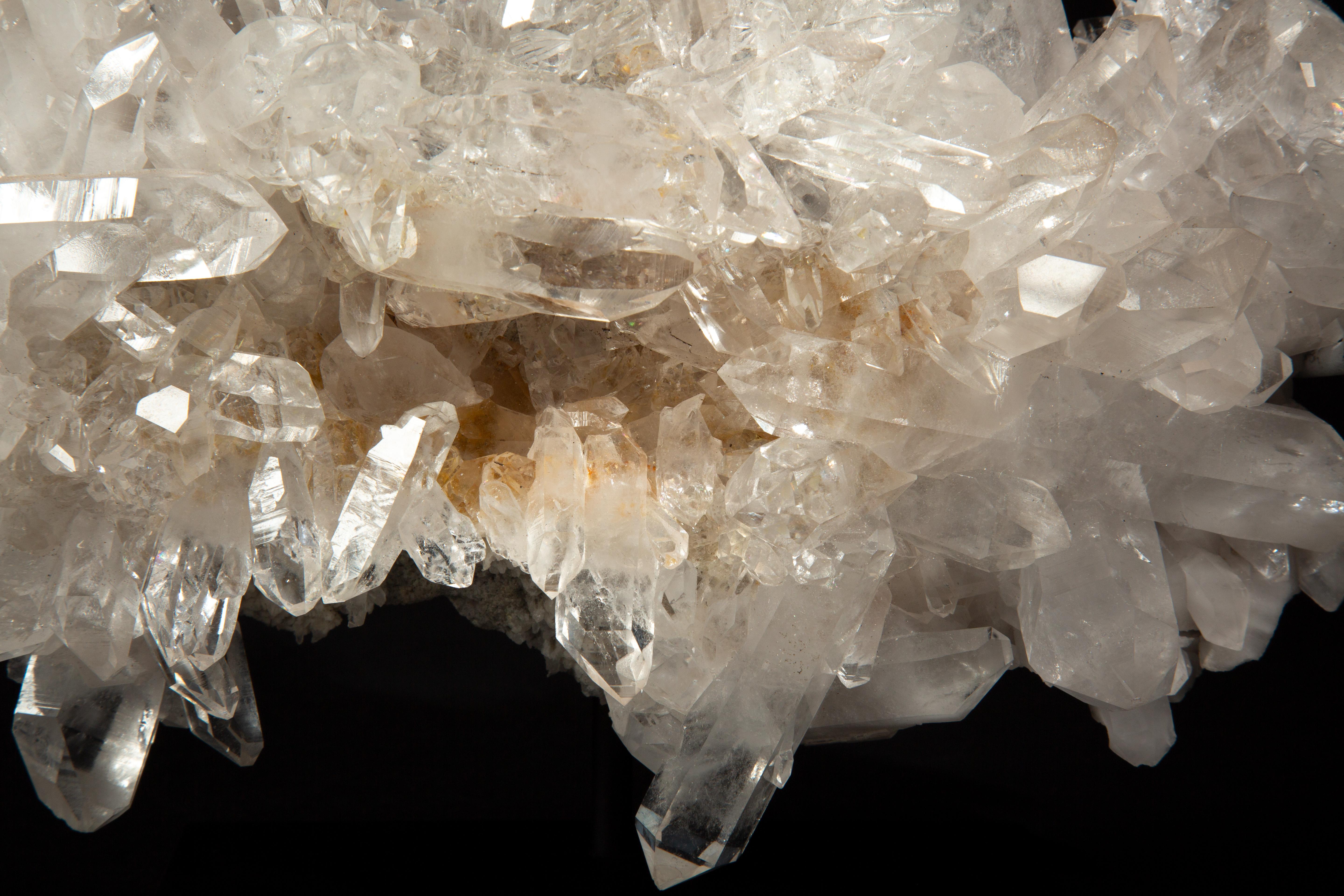 Celestial Radiance: Radiant Rock Crystal Cluster on Custom Mount 6