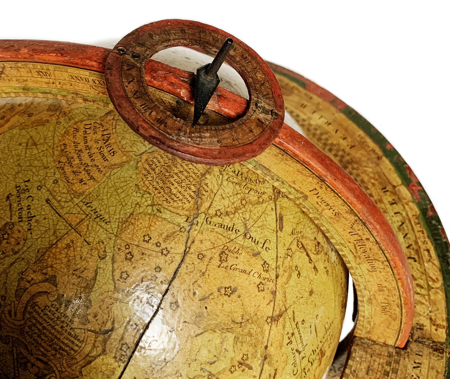 Stampato Celestial Table Globe, Charles-François Delamarche, Paris, 1791 in vendita