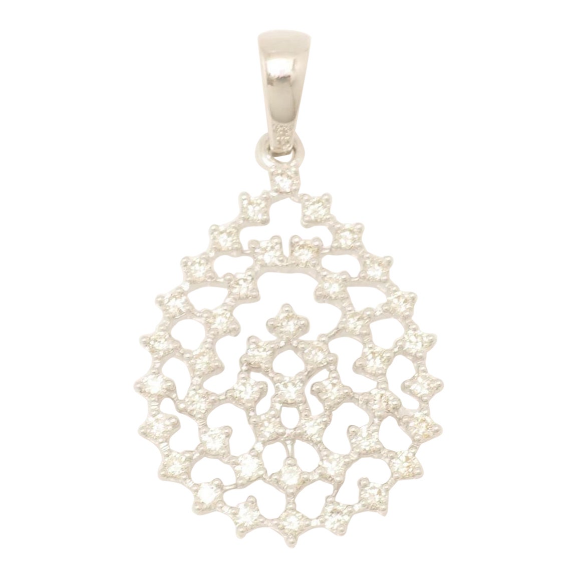 Collar con Declaración de Diamantes Lágrima Celestial en Oro Macizo de 14k (Certificado)