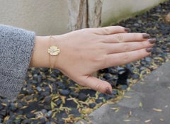 Celestial ""Der Mond und die Sterne" Diamantarmband aus Gelbgold mit Schiebe