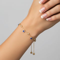 Baratijas Celestiales Pulsera con Dije de Oro Amarillo de 14K (o 18k bajo pedido)