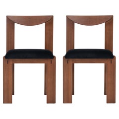 Sedia Celestine, sedia in Wood con seduta in velluto (set di 2 sedie)