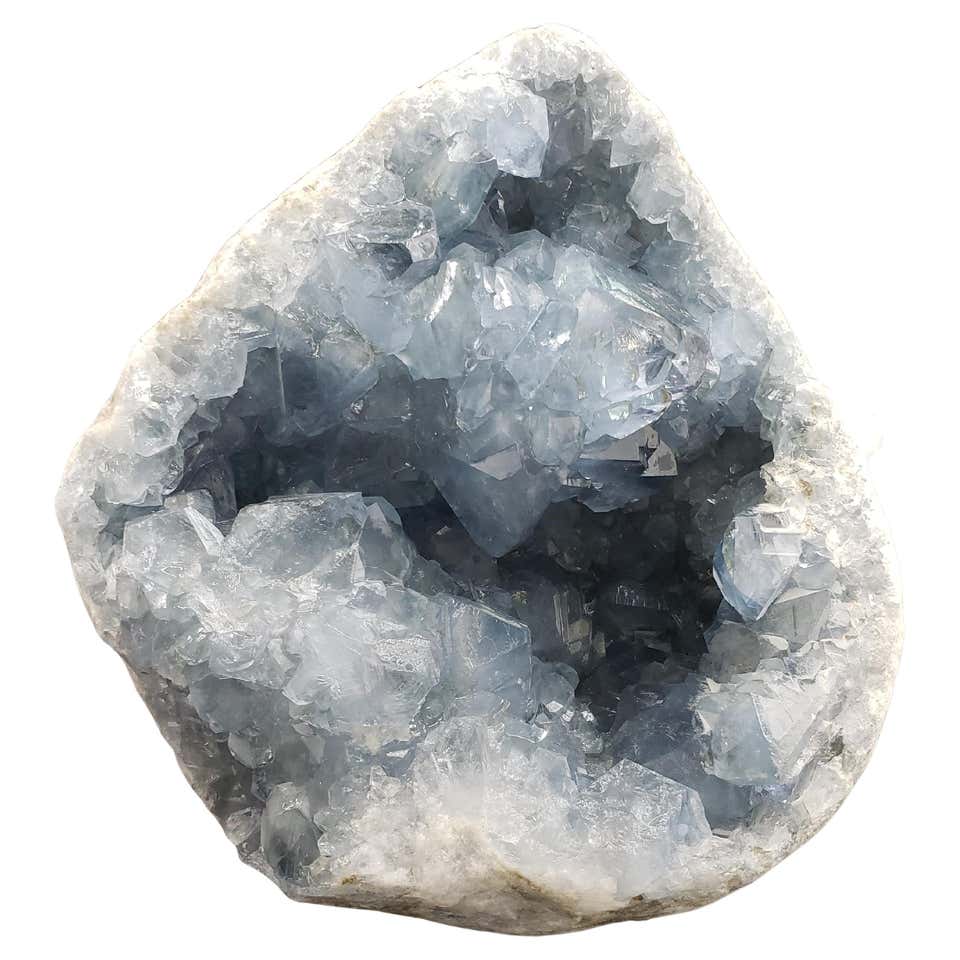 Geodic Crystal Large Crystal Geode with a Baroque Pearl For Sale at 1stDibs