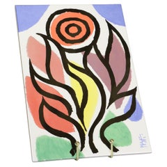 Celestino Piatti - Postmodern Ceramic Tile - 1980s - Era Miro, Picasso