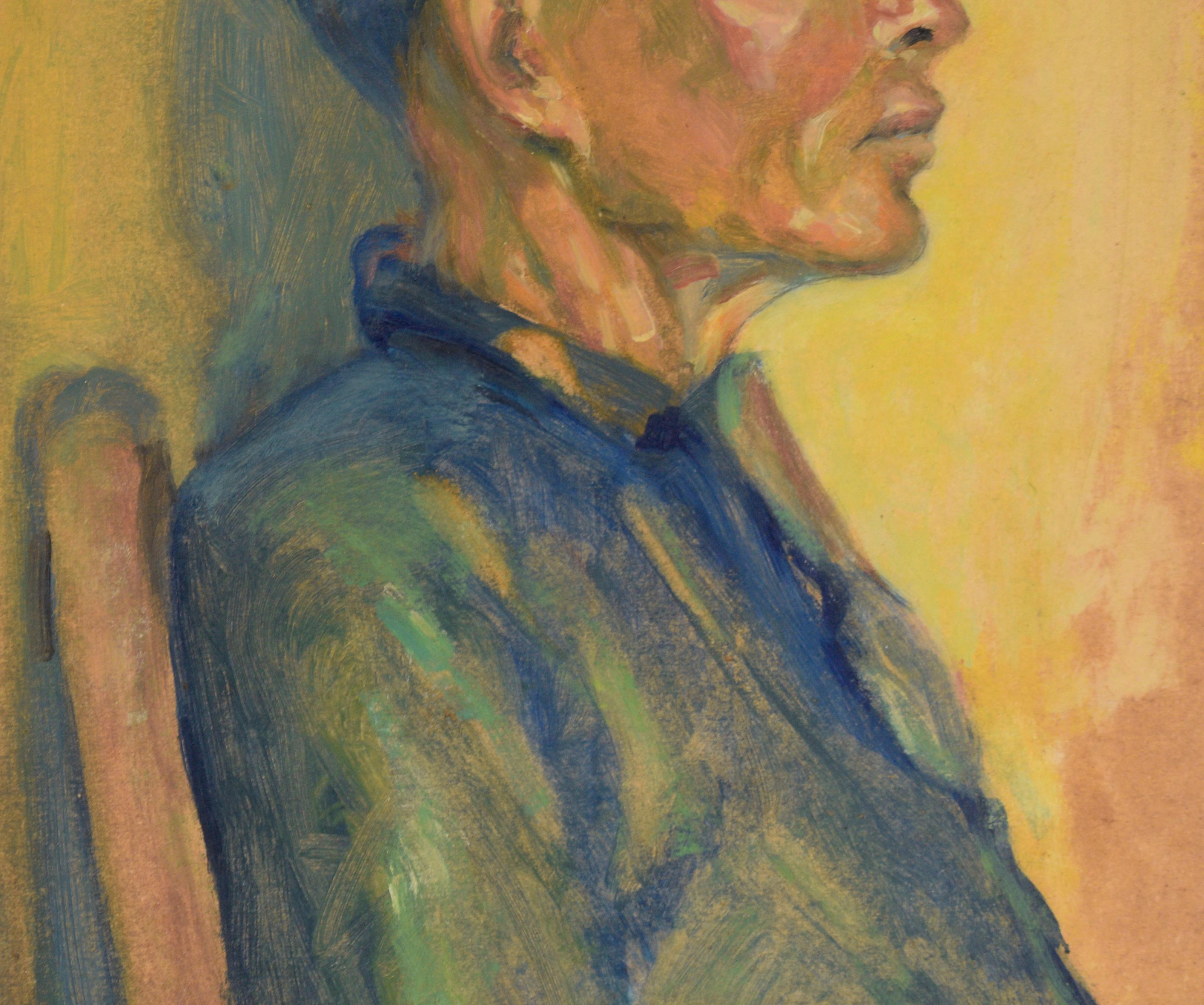 Portrait of a Distinguished Asian Gentleman - American Impressionist Painting by Celia B. Seymour