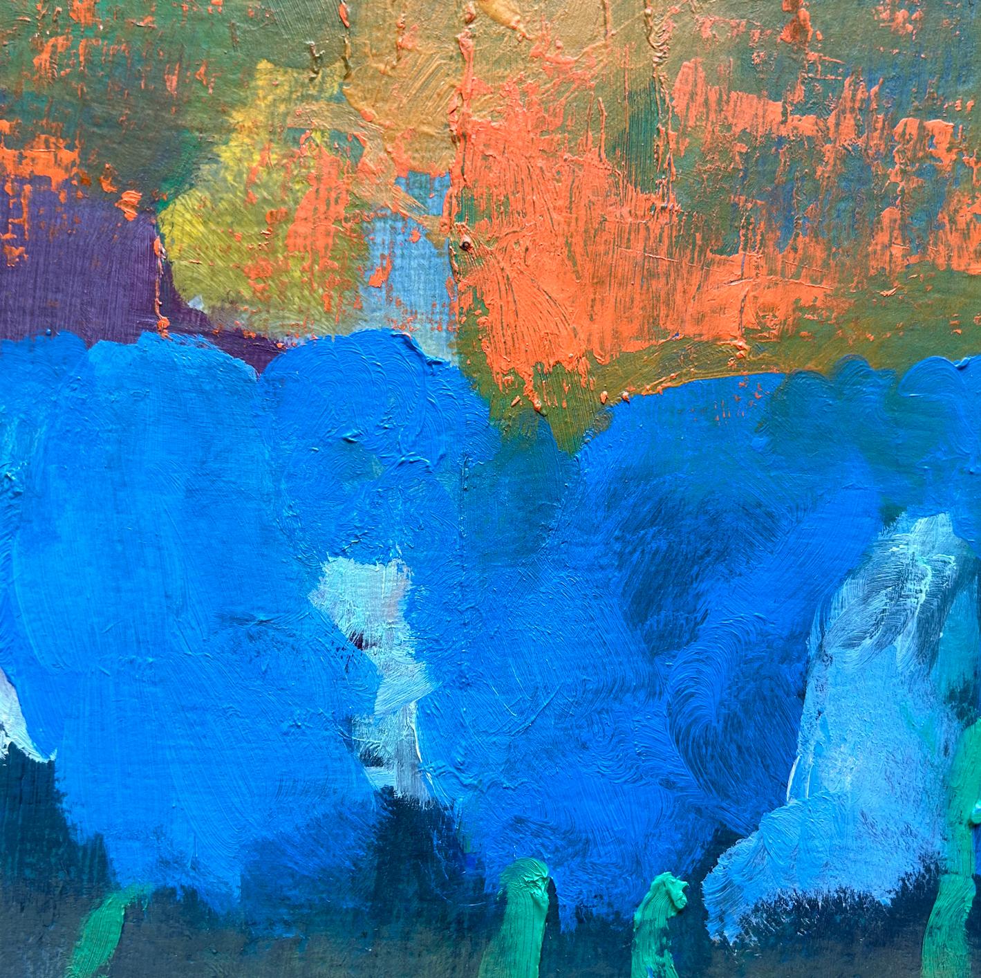 Arte contemporáneo brasileño de Celia Eid - Les Arbres Bleus en venta 1