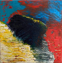 ''Al fondo'' - Paysage abstrait coloré - Huile sur toile