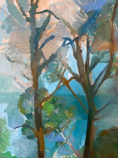"Paisaje de Mallorca" (Mallorca’s Landscape) in greens, blues, and earthy tones.