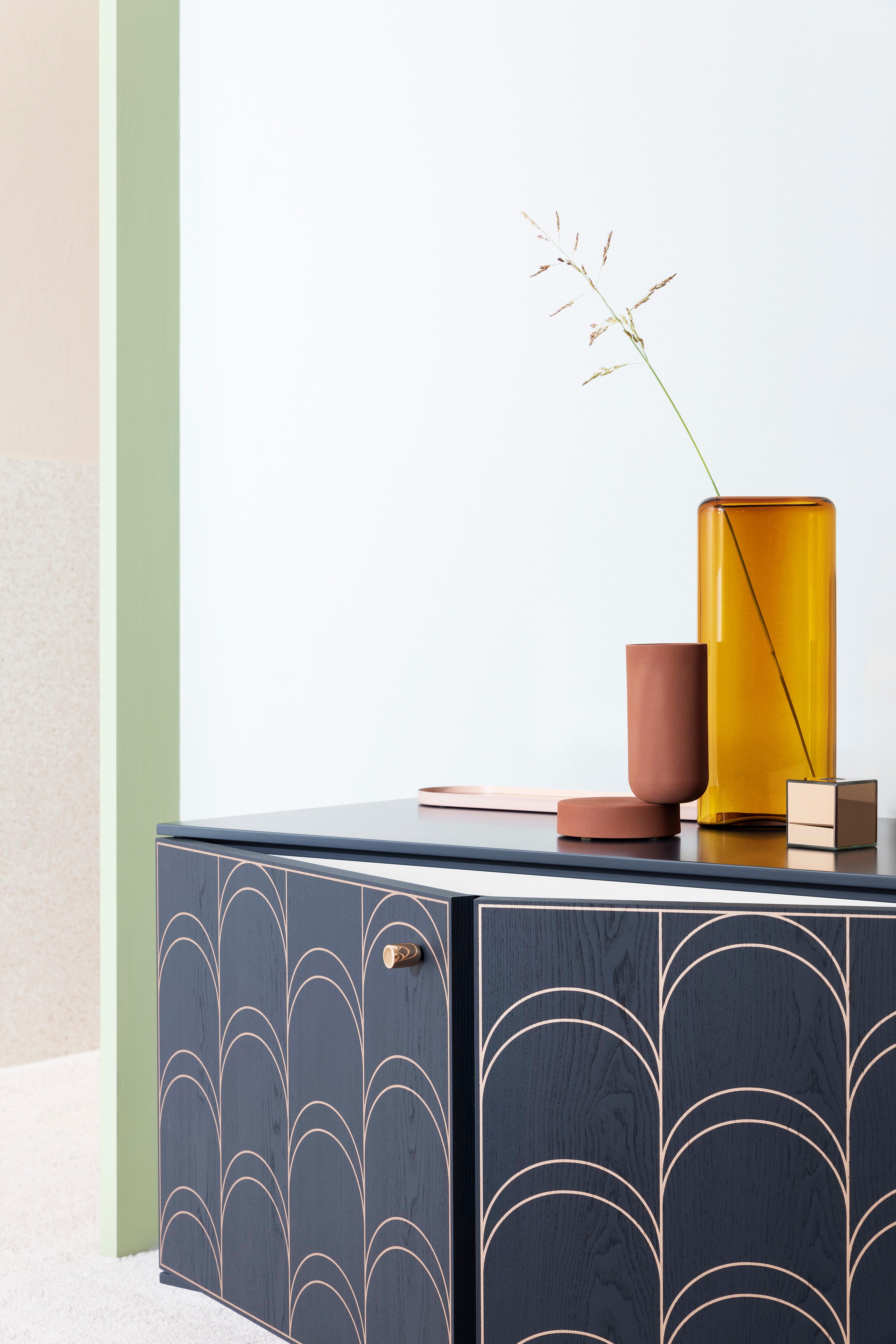 Célia Large with Anthracite Cabinets and Copper Handles, by Miniforms Lab In New Condition In Brooklyn, NY