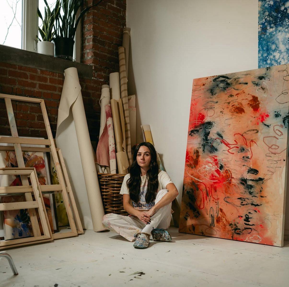 ABSTRACT Artwork Colors Raw Canada Contemporary Celia Lees 2025 NEW For Sale 9
