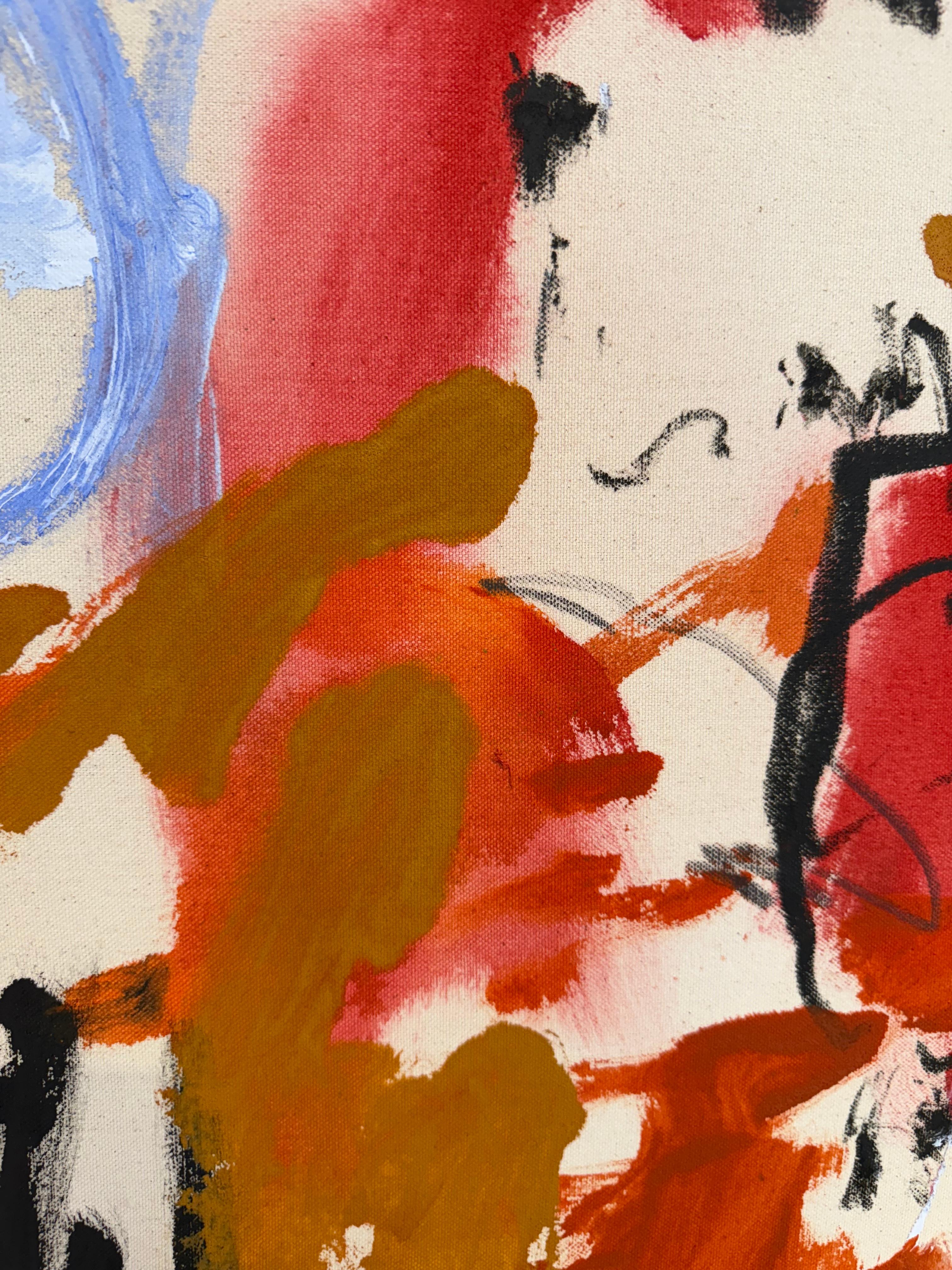 ABSTRACT Artistics Colors Red Black Canada dell'artista contemporanea Celia Lees 2024 in vendita 3