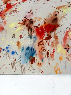 ABSTRACT Artwork Colors Red Blue Orange Canada Contemporary Celia Lees 2025 NEW