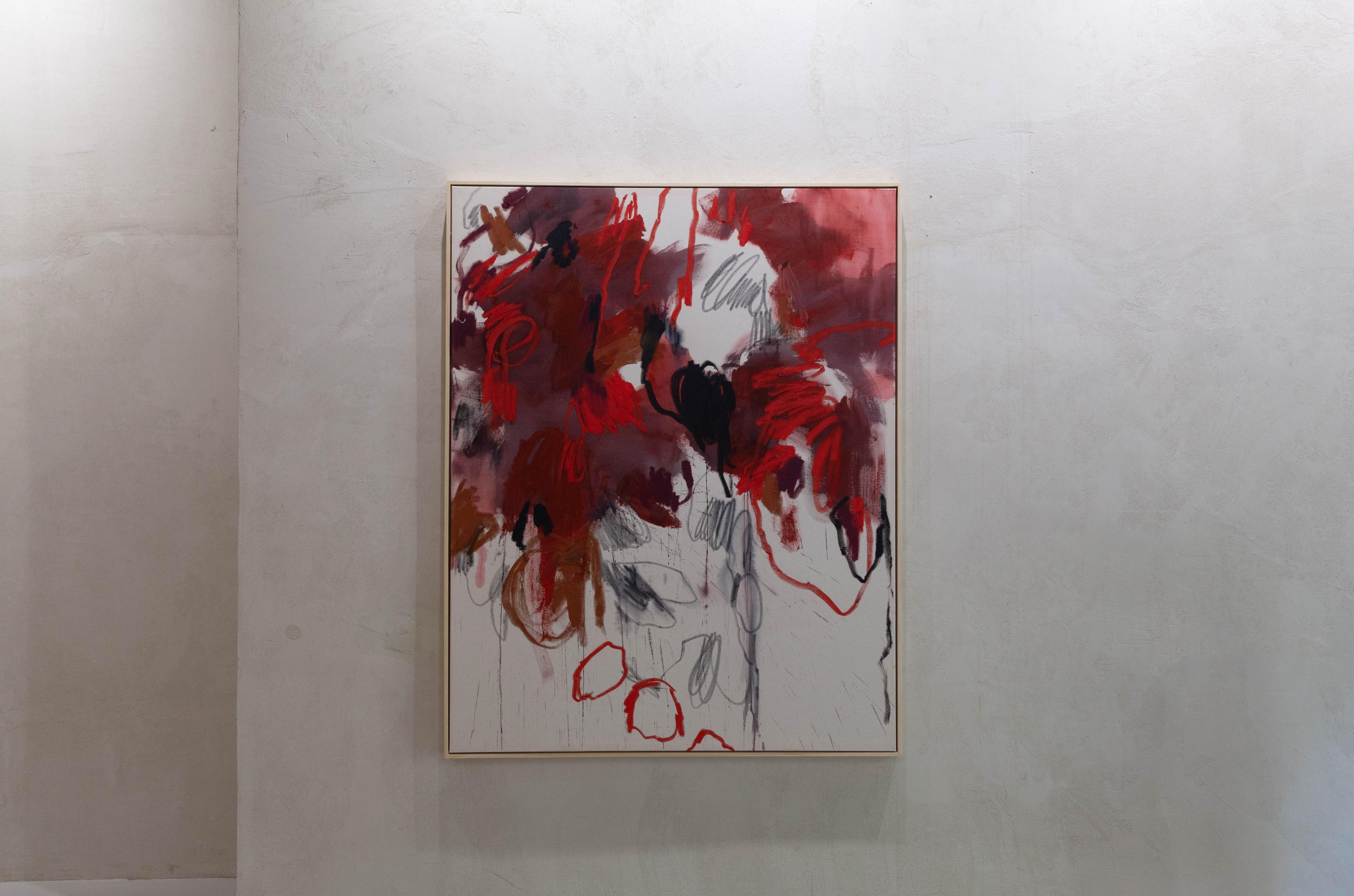 ABSTRACT Artwork Colors Red Raw Canada Contemporary Celia Lees 2025 NEW For Sale 4