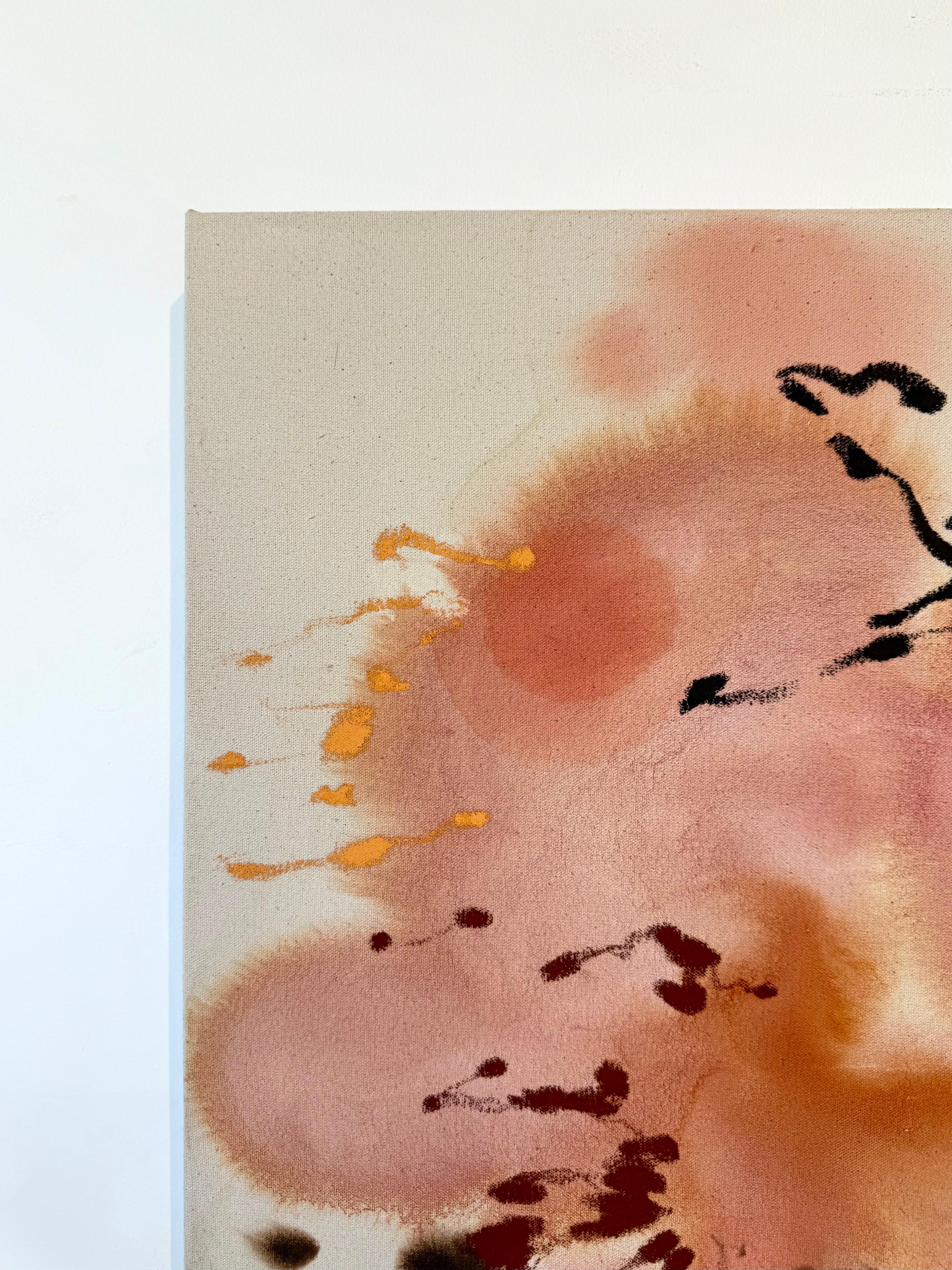 ABSTRACT Opera d'arte Colors Red Water Canada dell'artista contemporanea Celia Lees 2024 in vendita 3